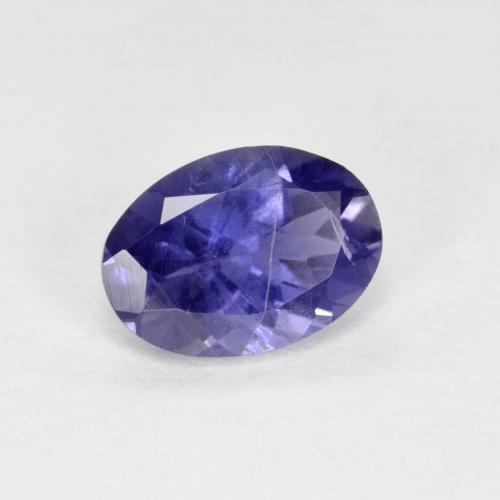 Iolita violeta natural 0,64ct, corte oval, VS-SI