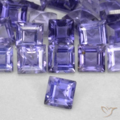 Iolita Violeta Intenso Natural 0.08ct, Quadrado, VS