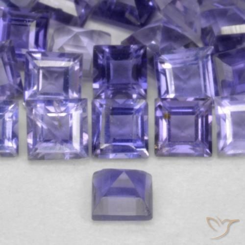 Iolita Violeta Intenso Natural 0.08ct, Quadrado, VS