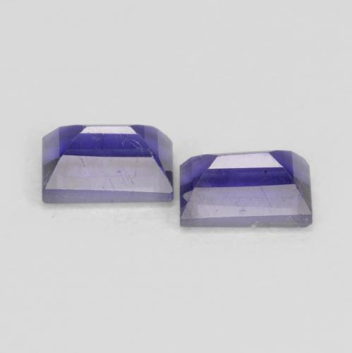Pedras preciosas de iolita violeta natural de 0,70 ct, baguete, VS-SI