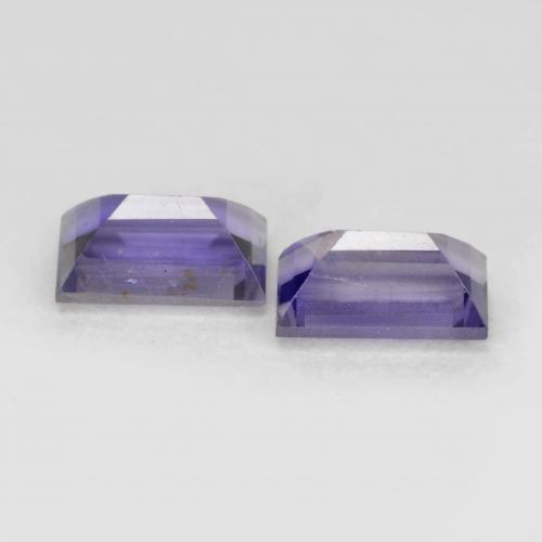 Pedras preciosas de Iolita Roxo profundo natural de 0.59 ct, baguete, VS-SI