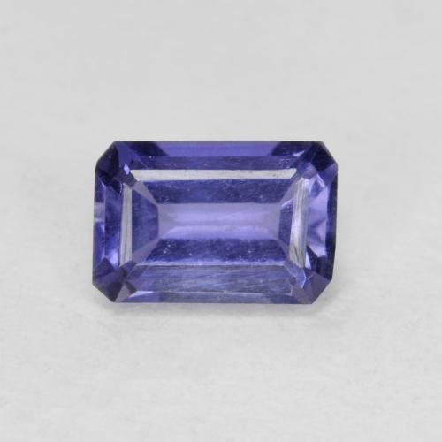 Iolita violeta natural 0,56ct, corte esmeralda, VS