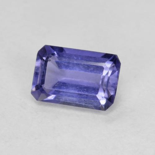 Iolita violeta natural 0,56ct, corte esmeralda, VS