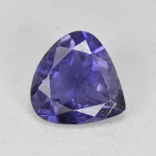 Iolita violeta natural 0,80ct, formato de pêra, VS-SI