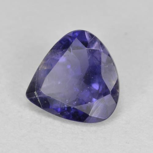 Iolita violeta natural 0,80ct, formato de pêra, VS-SI