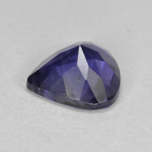 Iolita violeta natural 0,80ct, formato de pêra, VS-SI