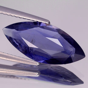 Iolita violeta natural 2,98ct, marquise, VS-SI