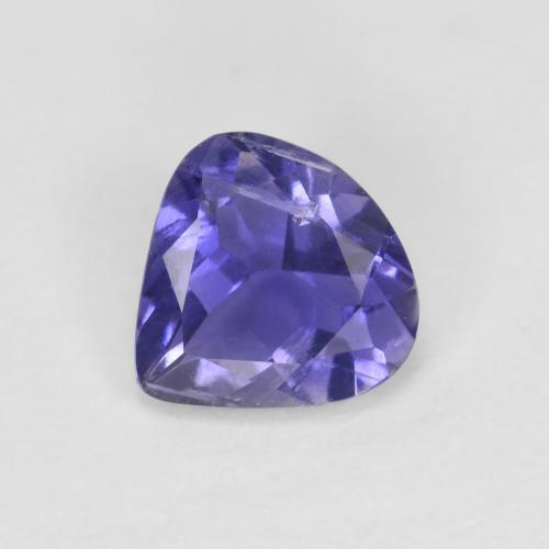 Iolita violeta natural 0,43ct, formato de pêra, VS-SI