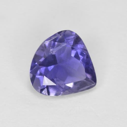 Iolita violeta natural 0,43ct, formato de pêra, VS-SI