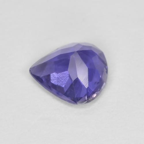 Iolita violeta natural 0,43ct, formato de pêra, VS-SI