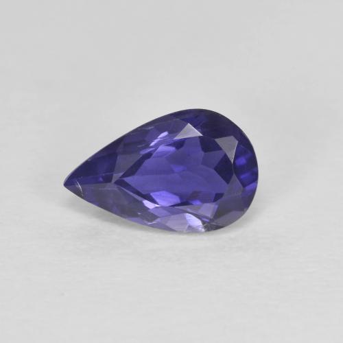 Iolita violeta natural 0,67ct, formato de pêra, VS-SI