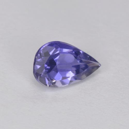 Iolita azul natural 0,34ct, formato de pêra, VVS-VS