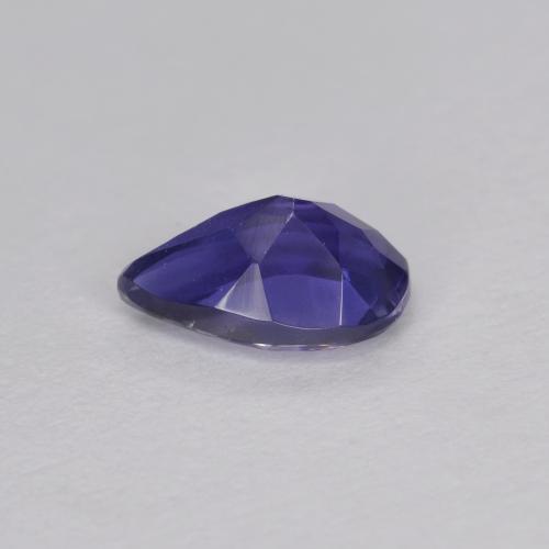 Iolita azul natural 0,38ct, formato de pêra, VVS-VS