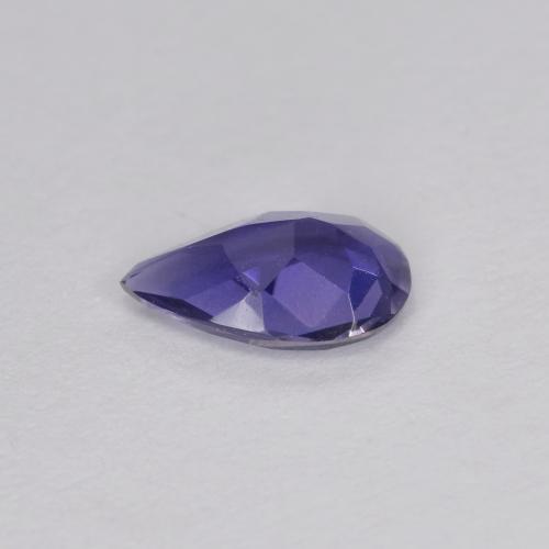 Iolita azul natural 0,32ct, formato de pêra, VVS-VS