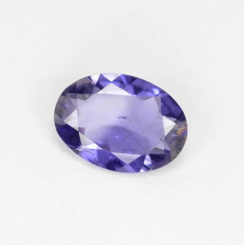 Iolita azul natural 0,48ct, corte oval, SI