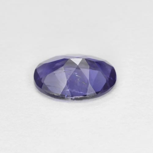 Iolita roxo azulado escuro natural 0,52ct, corte oval, SI