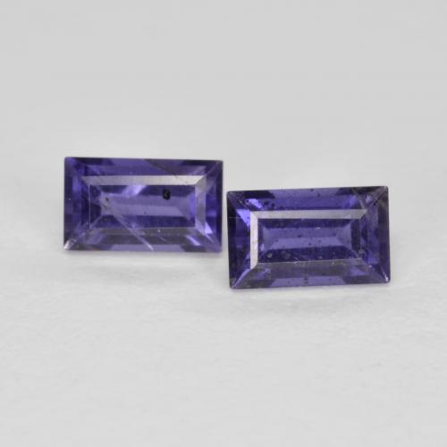 Pedras preciosas de iolita violeta natural de 0,64 ct, baguete, VS-SI