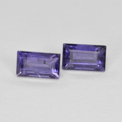 Pedras preciosas de iolita violeta natural de 0,64 ct, baguete, VS-SI
