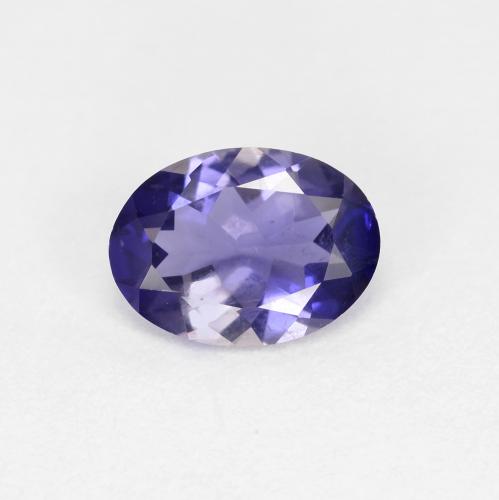 Iolita roxo profundo natural 0,55ct, corte oval, VS