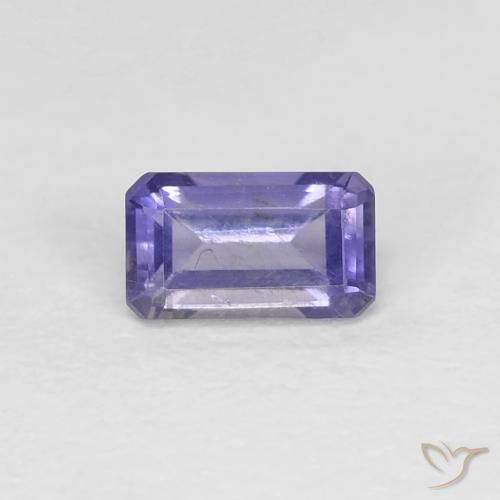 0.29ct Natural Roxo azulado escuro Iolita, Corte Esmeralda, VS