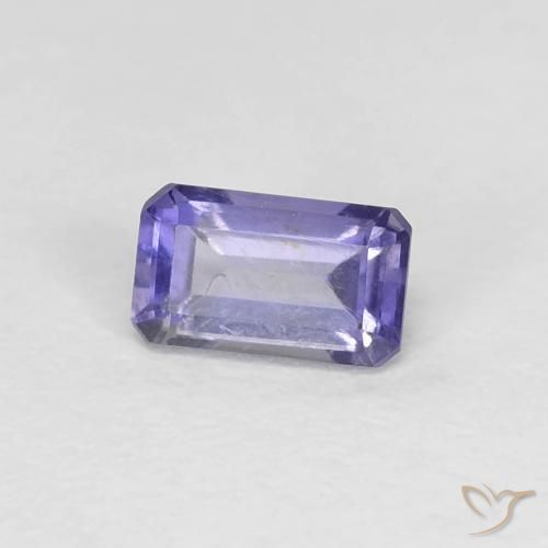 Iolita Roxo azulado escuro Natural 0.29ct, Corte Octógono / Esmeralda, VS
