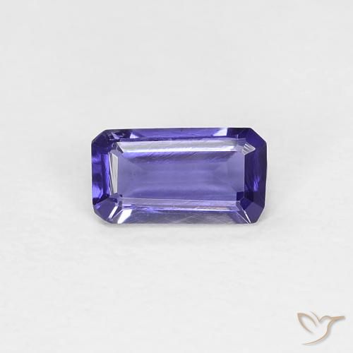 Iolita violeta natural 0,22ct, corte esmeralda, VVS-VS