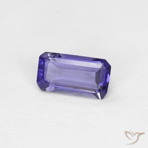 Iolita violeta natural 0,22ct, corte esmeralda, VVS-VS