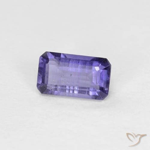 Iolita Roxo profundo Natural 0.25ct, Corte Octógono / Esmeralda, VS