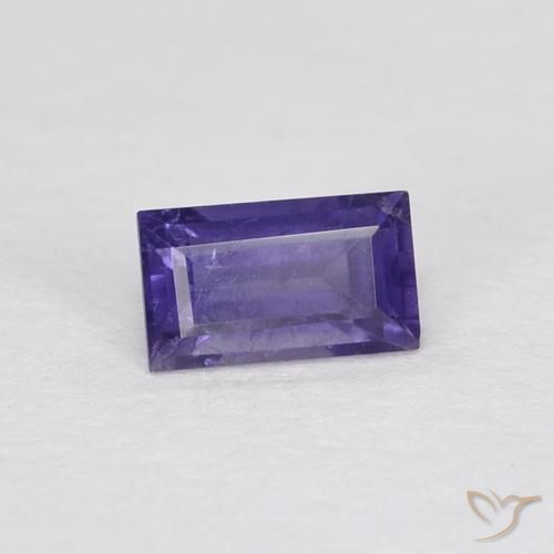 Iolita Roxo profundo Natural 0.30ct, baguete, VS