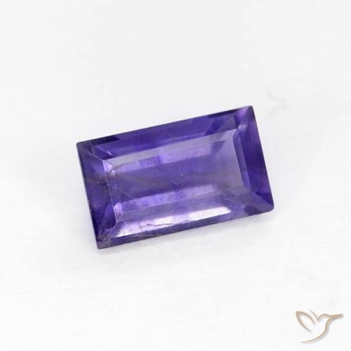 Iolita Roxo azulado escuro Natural 0.30ct, baguete, VS