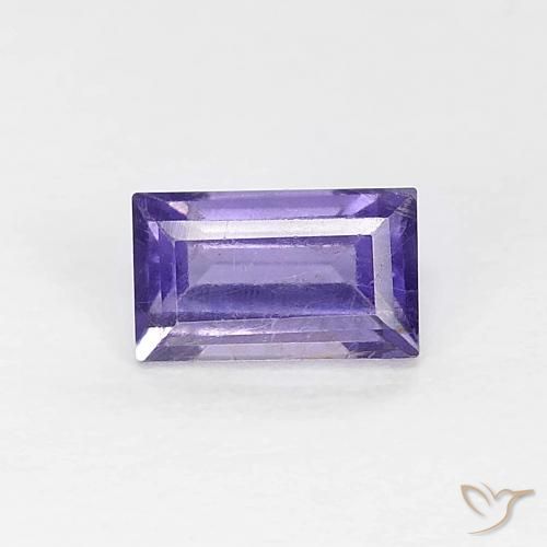 0.32ct Natural Roxo azulado escuro Iolita, baguete, VS