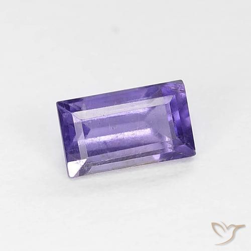 Iolita Roxo azulado escuro Natural 0.32ct, baguete, VS