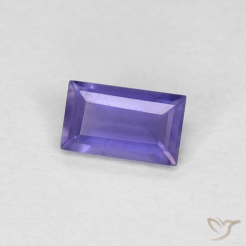 Iolita Violeta Brilhante Natural 0.23ct, baguete, VS