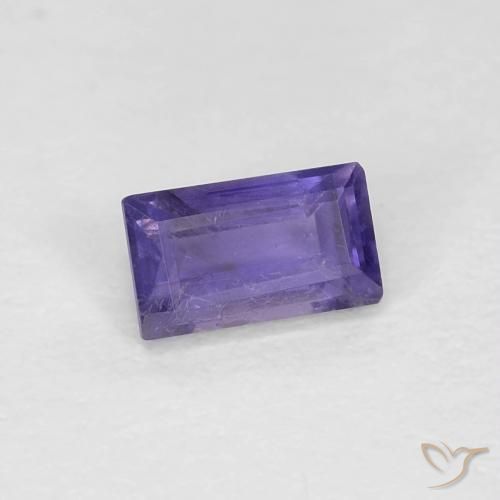 Iolita Violeta médio Natural 0.30ct, baguete, VS