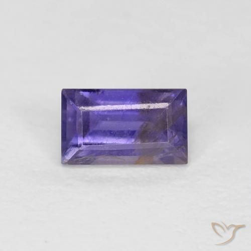 0.33ct Natural Violeta médio Iolita, baguete, VS