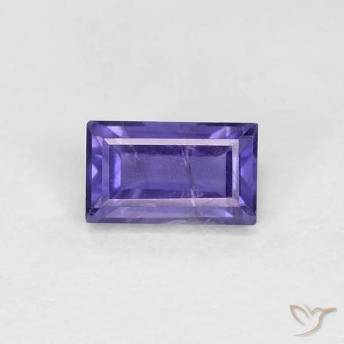 0.30ct Natural Violeta Intenso Iolita, baguete, VS