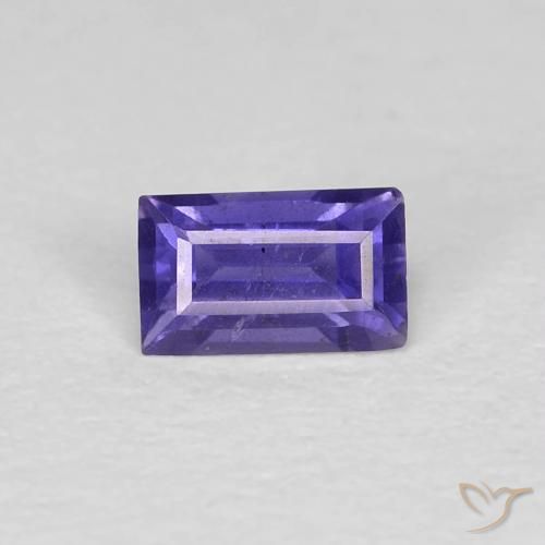 0.27ct Natural Violeta Intenso Iolita, baguete, VS