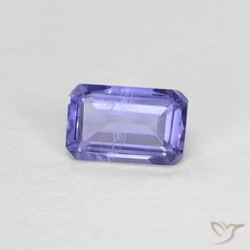 Iolita Roxo azulado escuro Natural 0.27ct, Corte Octógono / Esmeralda, VS