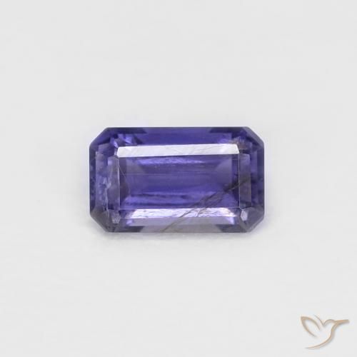 0.26ct Natural Roxo profundo Iolita, Corte Esmeralda, VS