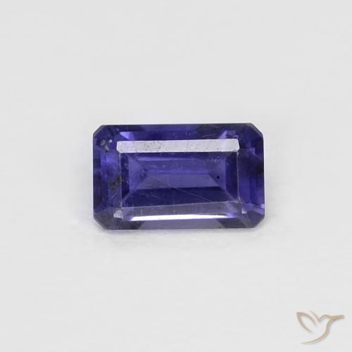 Iolita violeta natural 0,28ct, corte esmeralda, VS