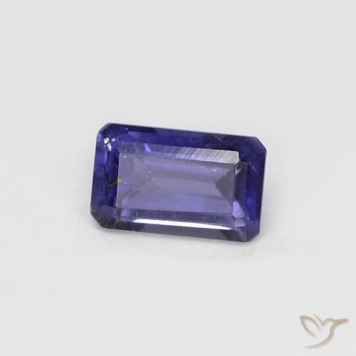 Iolita violeta natural 0,28ct, corte esmeralda, VS