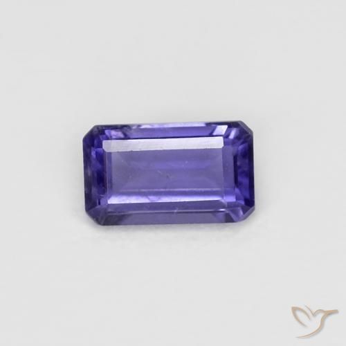 Iolita violeta natural 0,26ct, corte esmeralda, VS