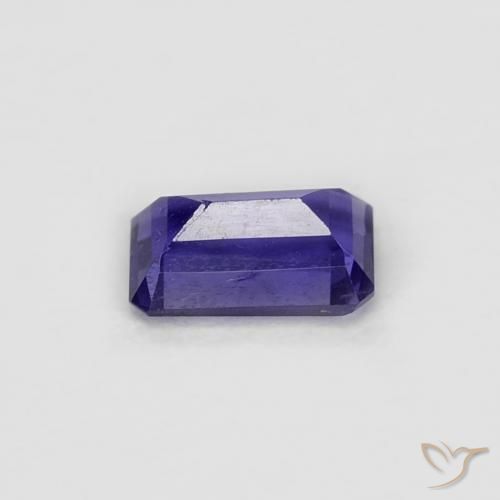 Iolita violeta natural 0,26ct, corte esmeralda, VS