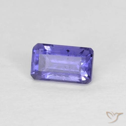 Iolita Roxo azulado escuro Natural 0.30ct, Corte Octógono / Esmeralda, VS