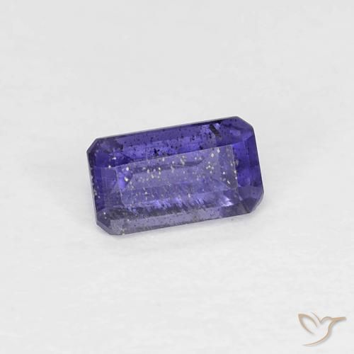 Iolita violeta natural 0,29ct, corte esmeralda, VS-SI