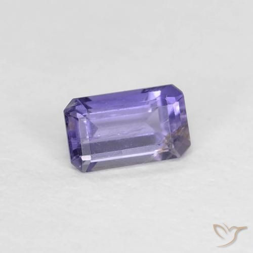 Iolita Roxo azulado escuro Natural 0.27ct, Corte Octógono / Esmeralda, VS