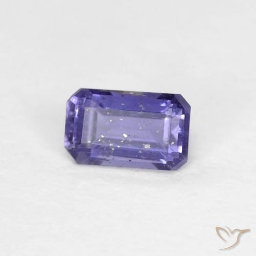 Iolita Roxo azulado escuro Natural 0.27ct, Corte Octógono / Esmeralda, VS