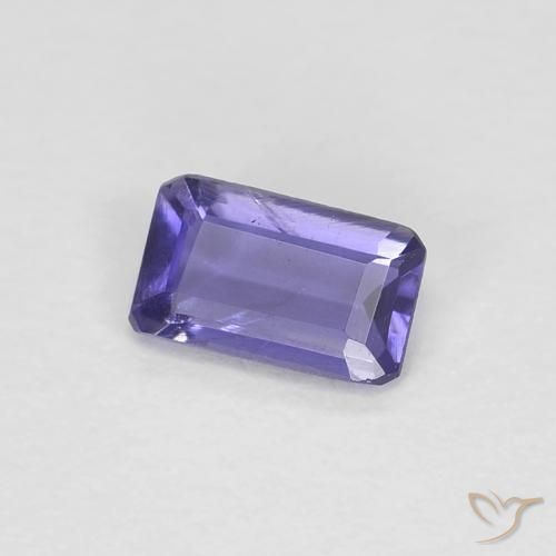 Iolita Roxo profundo Natural 0.20ct, Corte Octógono / Esmeralda, VVS-VS