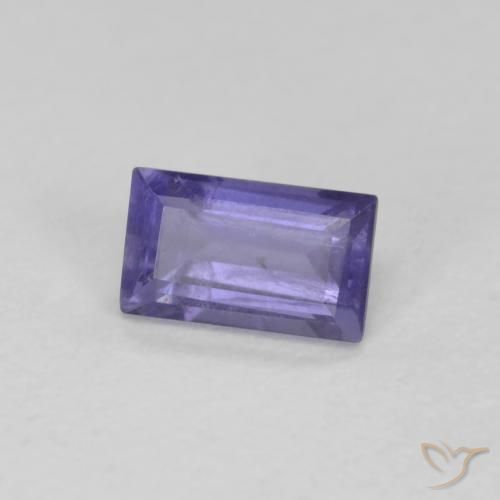 Iolita Roxo azulado escuro Natural 0.32ct, baguete, VS-SI