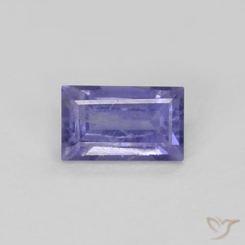 0.33ct Natural Roxo profundo Iolita, baguete, VS
